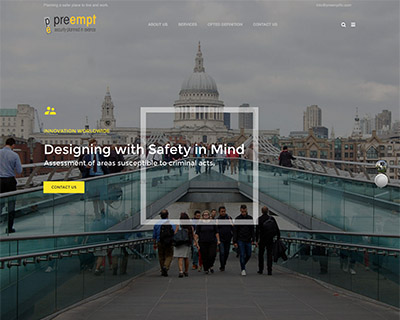 PRE EMPT website design