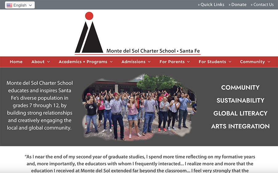 charter school website designer